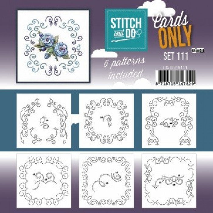 Stitch and Do Cards only 111 en 6 verschillende oplegkaartje, Blanco kaart of Basiskaart, ., Nieuw, Ophalen of Verzenden