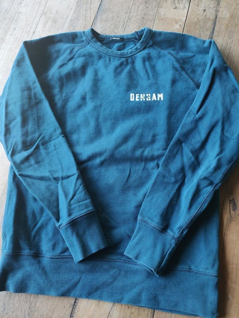 Denham sweater maat S - Petrolblauw, Blauw, Ophalen of Verzenden, Gedragen, Maat 46 (S) of kleiner
