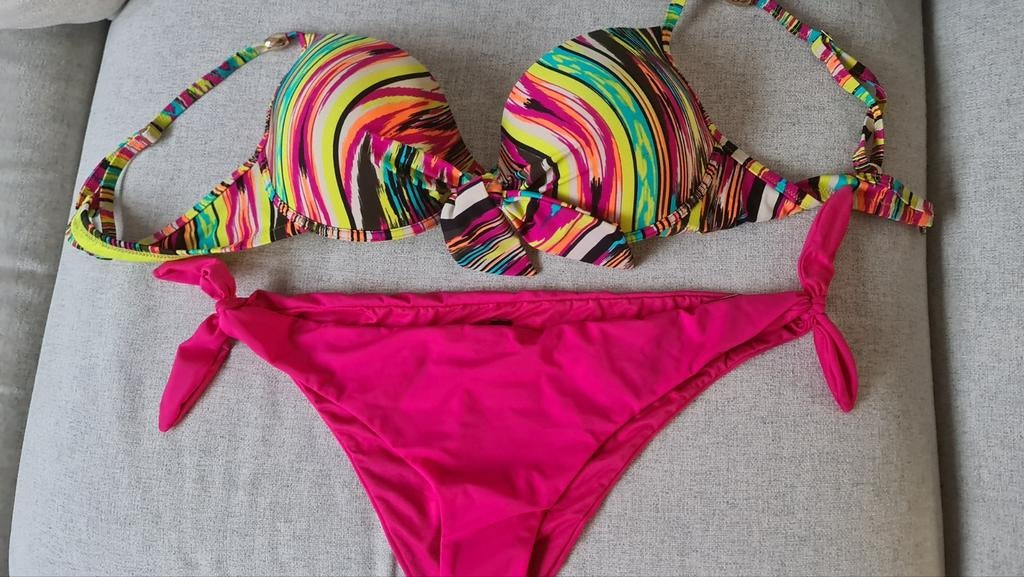 Nieuwe bikini Sapph 85D XL multicolor roze knalroze, Nieuw, Ophalen of Verzenden, Bikini, Sapph