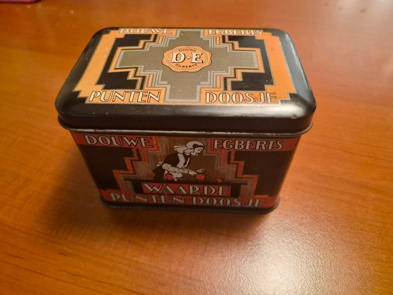 Vintage Douwe Egberts Waardepunten Doosje met Punten, Verzamelen, Blikken, Ophalen of Verzenden, Gebruikt, Koffie, Douwe Egberts