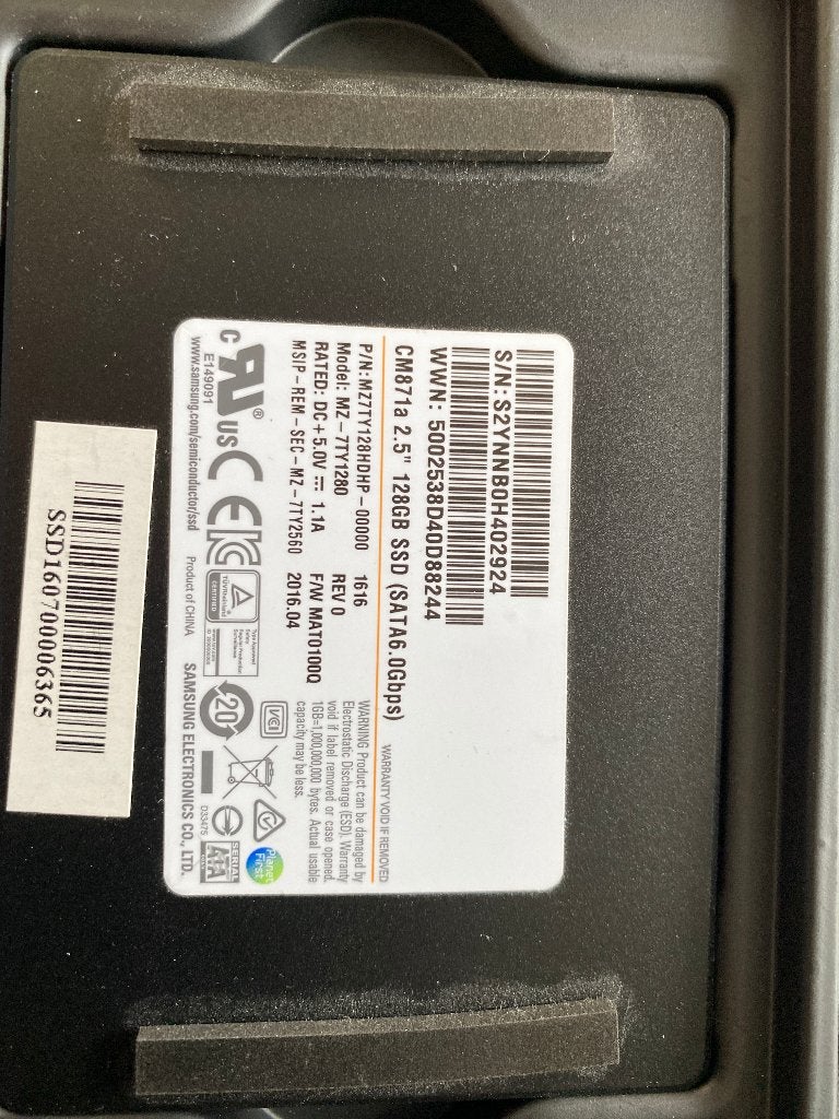 Samsung CM871a 128GB SSD, Computers en Software, Intern, 128 GB, Ophalen of Verzenden, Zo goed als nieuw