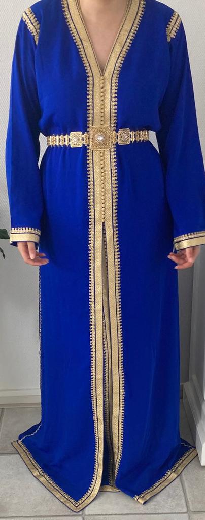 Nieuw konings blauw takchieta tekchieta lebsa marokaans jurk, Galajurk, Blauw, Maat 46/48 (XL) of groter, Nieuw