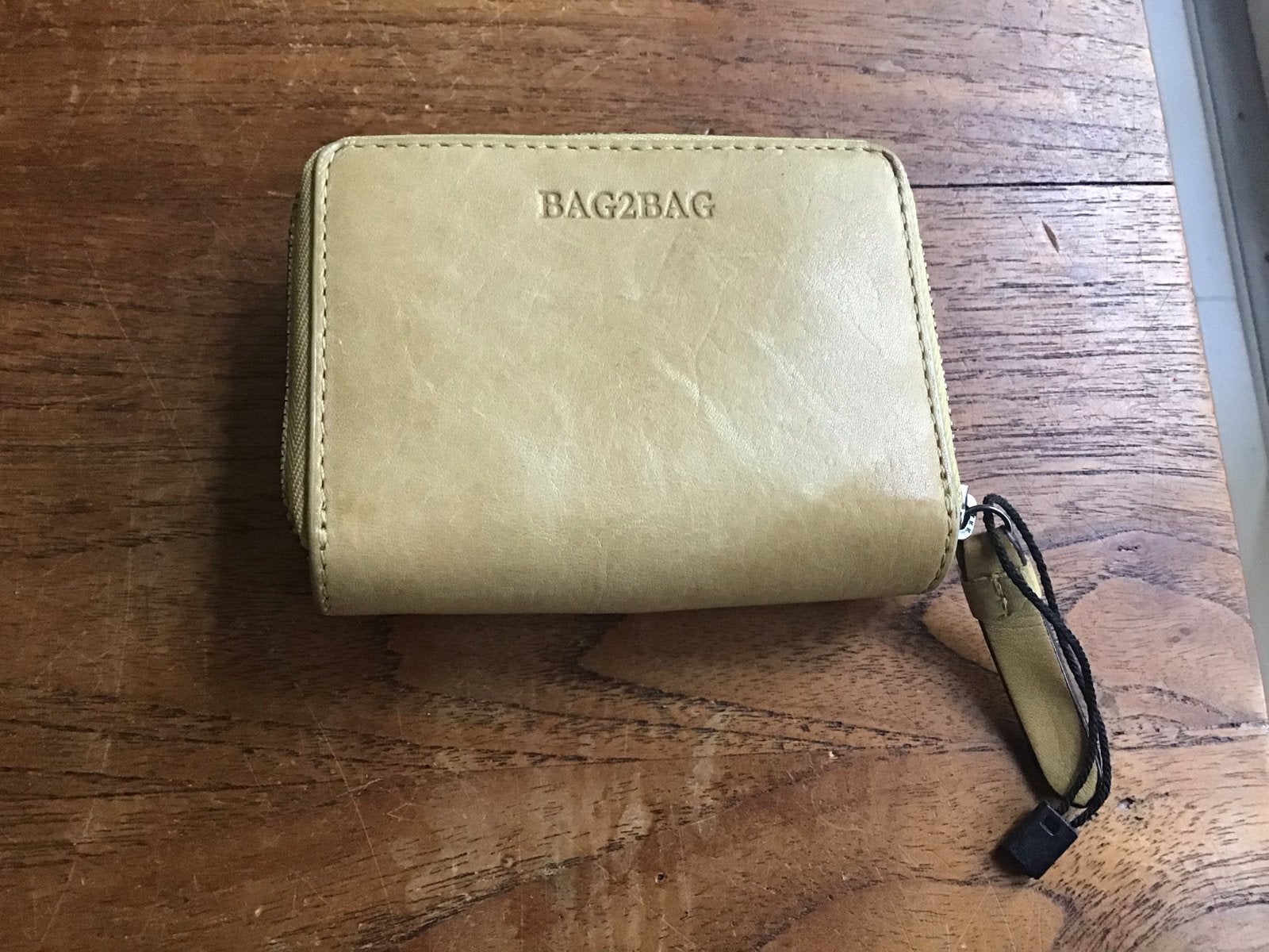 Bag2Bag Leren Portemonnee - Geel, Overige merken, Geel, Nieuw, Ophalen of Verzenden