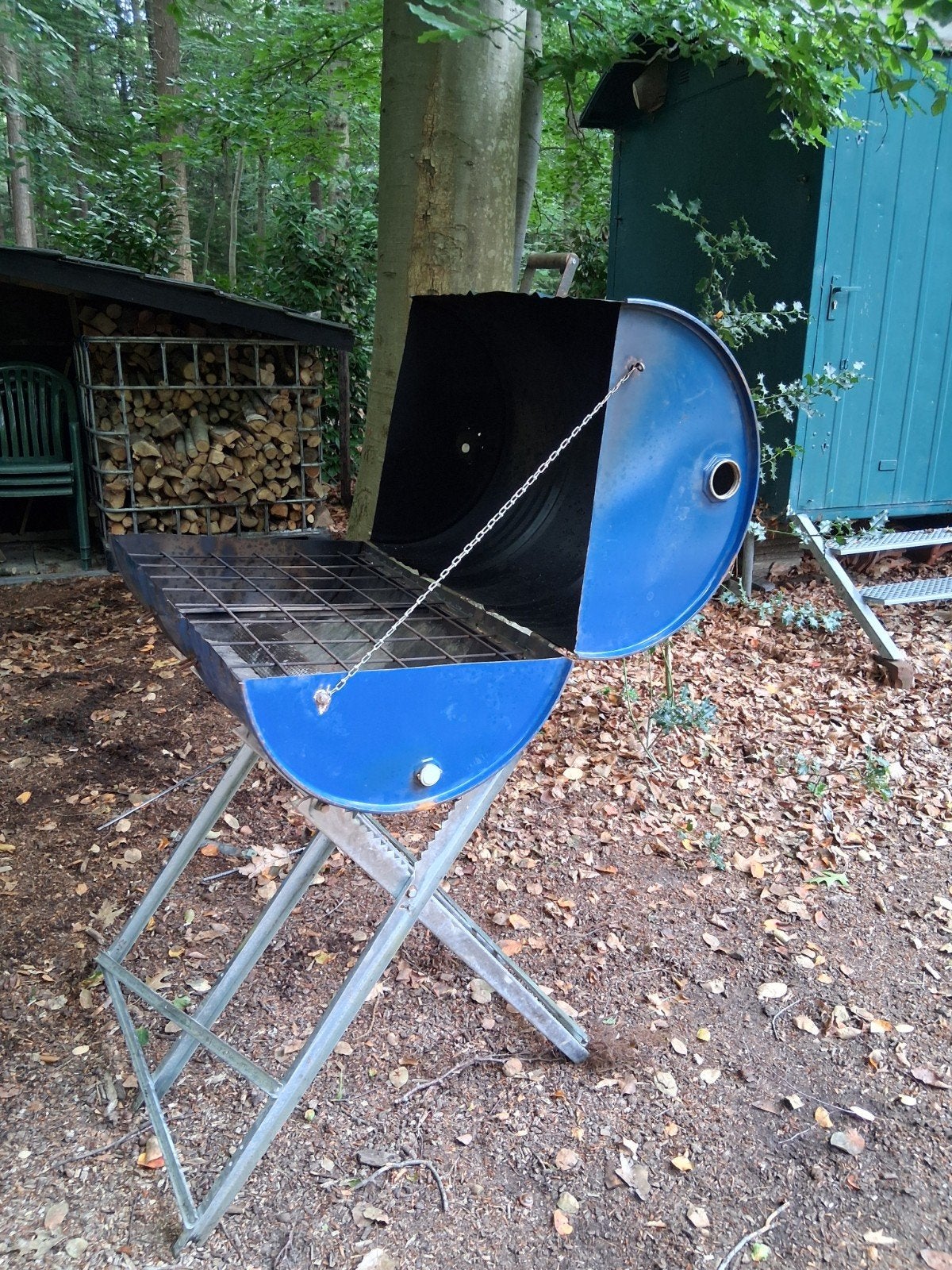 Grote Barbeque van 200 liter olievat - Ideaal voor feesten, Ophalen