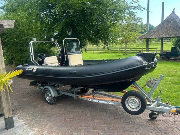 Tiger Marine 520 | RIB | Suzuki 60 PK | Zwart | 2017, Watersport en Boten, Rubberboten, 60 pk, Gebruikt, 5 m, 2 m