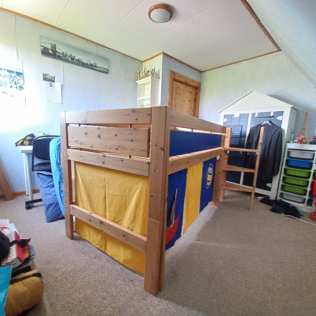 Lifetime halfhoogslaper, Ophalen, 85 tot 100 cm, Gebruikt, Lattenbodem