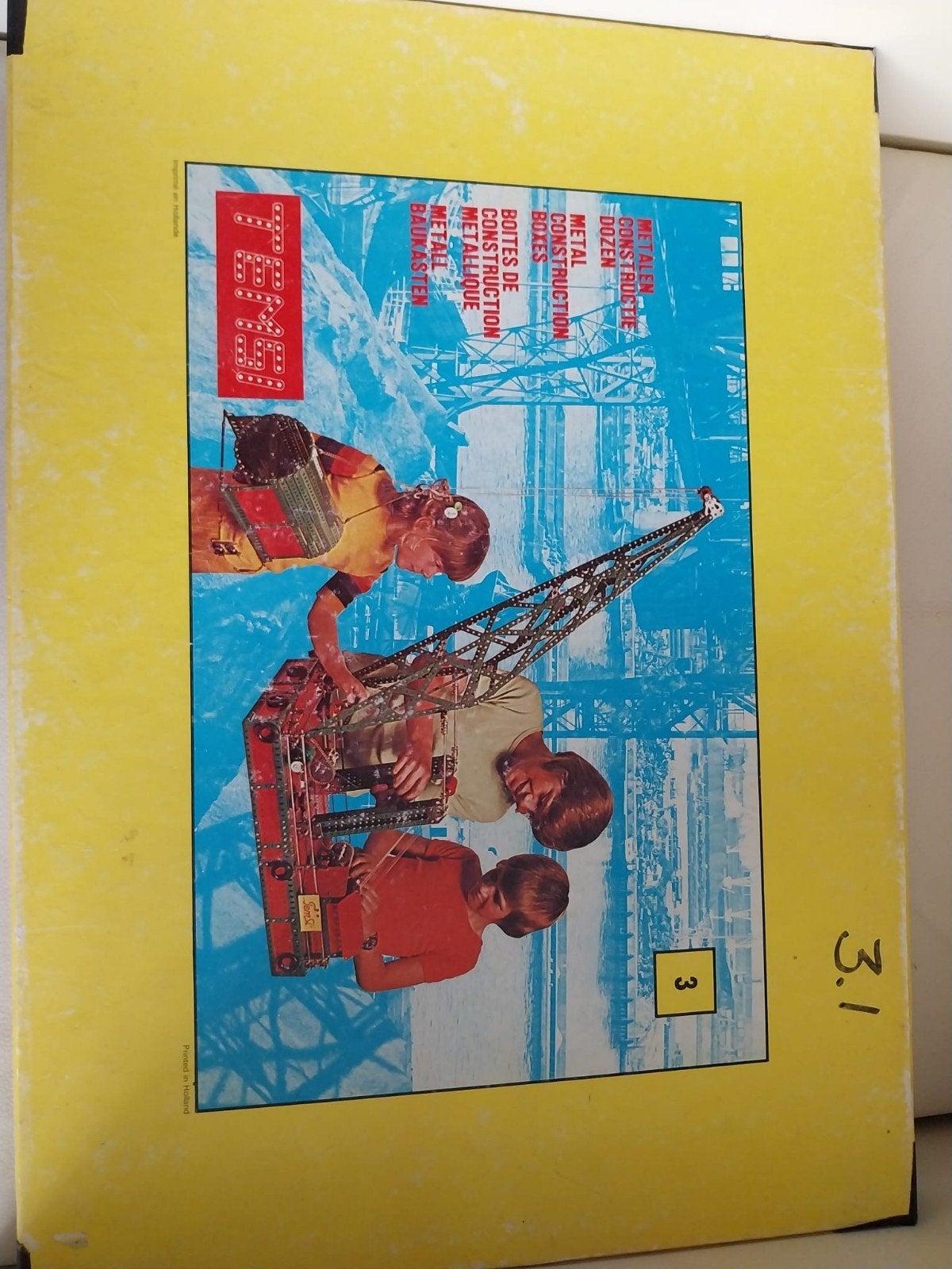 Vintage complete Temsi/Meccano set 3, Ophalen of Verzenden, Meer dan 50 stukjes, Zo goed als nieuw