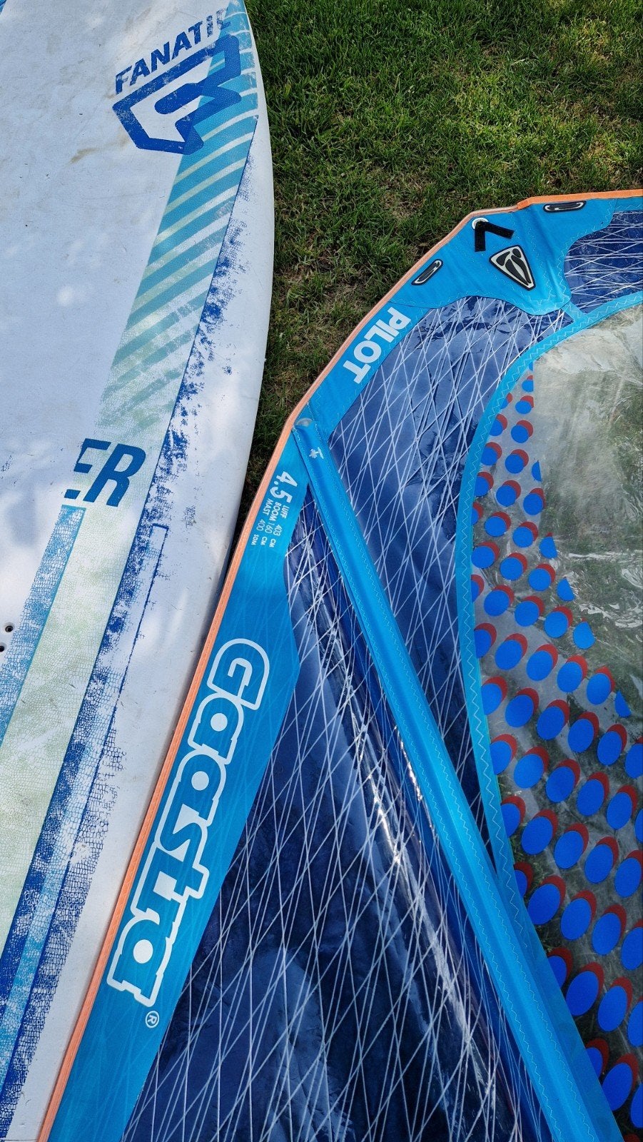 Beginner set windsurf Fanatic Viper & GA Pilot & Kinderzeil, Watersport en Boten, Windsurfen, Gebruikt, Complete set, Ophalen of Verzenden