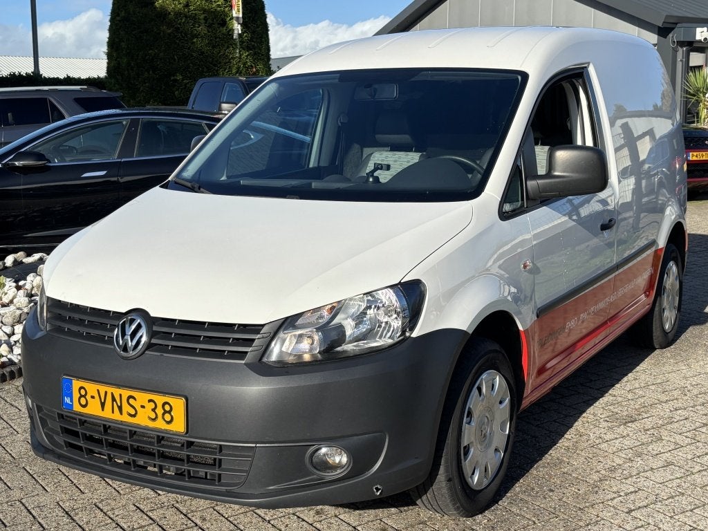 Volkswagen Caddy 1.6 TDI 2011 Nieuw Model Wit Schuifdeur Air, Auto's, Euro 5, Gebruikt, 4 cilinders, Volkswagen