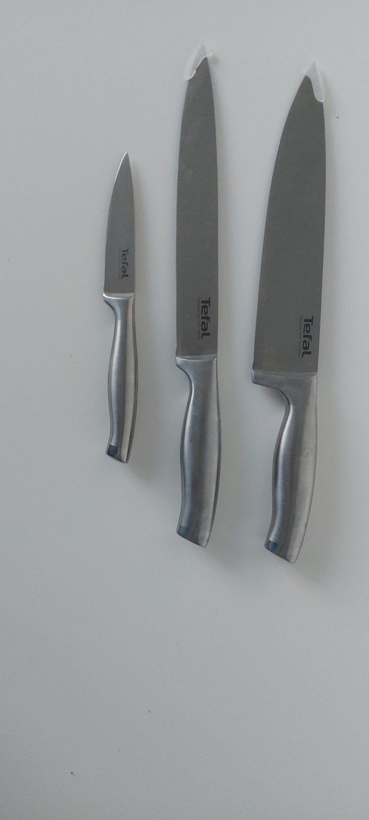 Tefal 3-delige messenset, Gebruikt, Los bestek, Ophalen of Verzenden, Rvs of Chroom