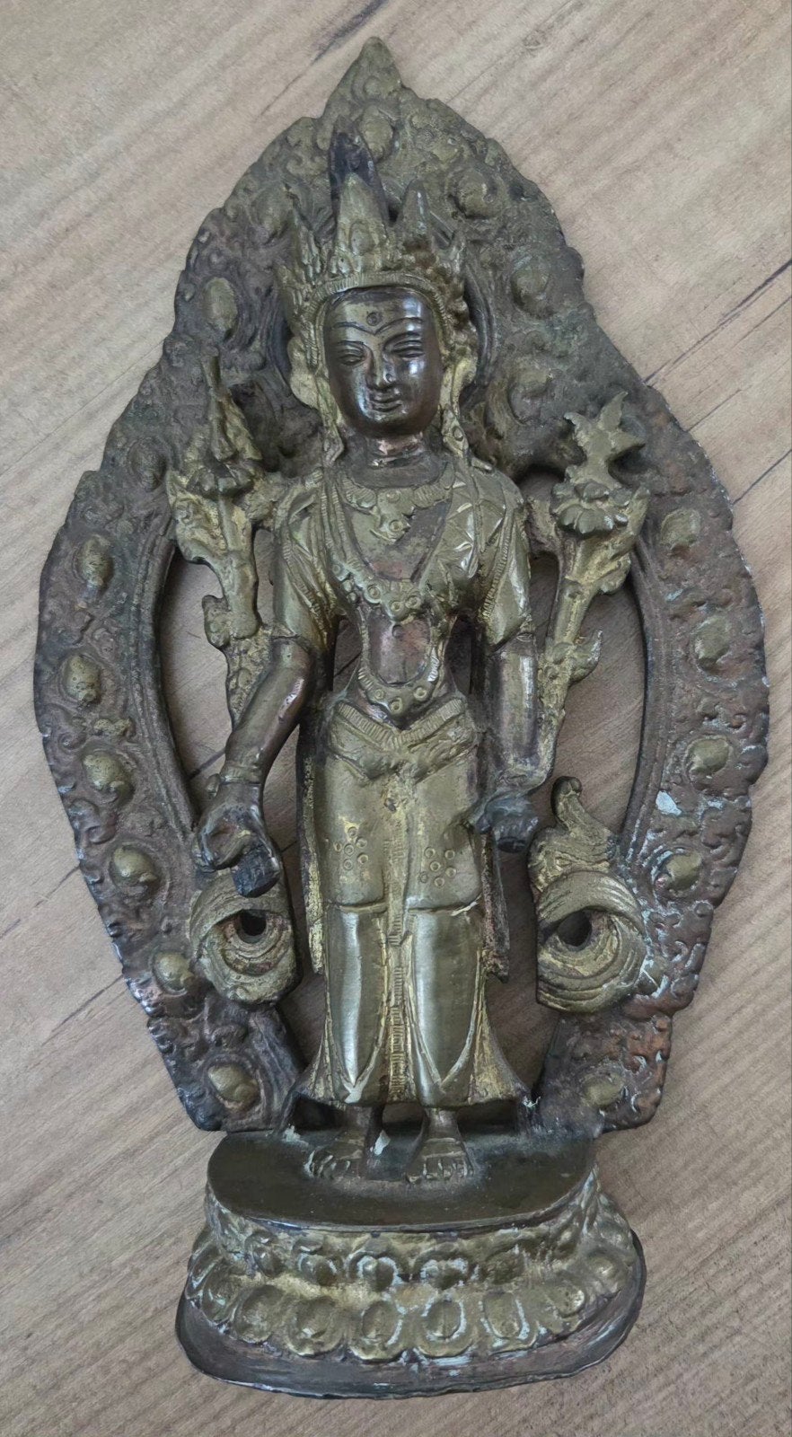 Antiek Bronzen Boeddha Beeld - Handgemaakt, Ophalen of Verzenden