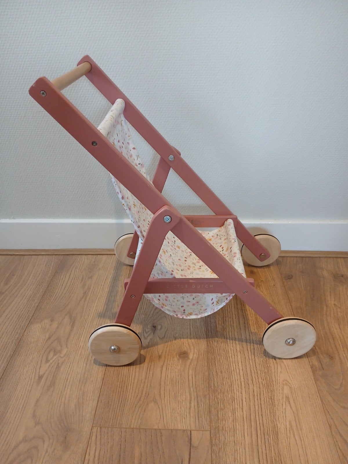 Little Dutch Poppenbuggy – Hout, Ophalen, Gebruikt, Duw- of Trekspeelgoed