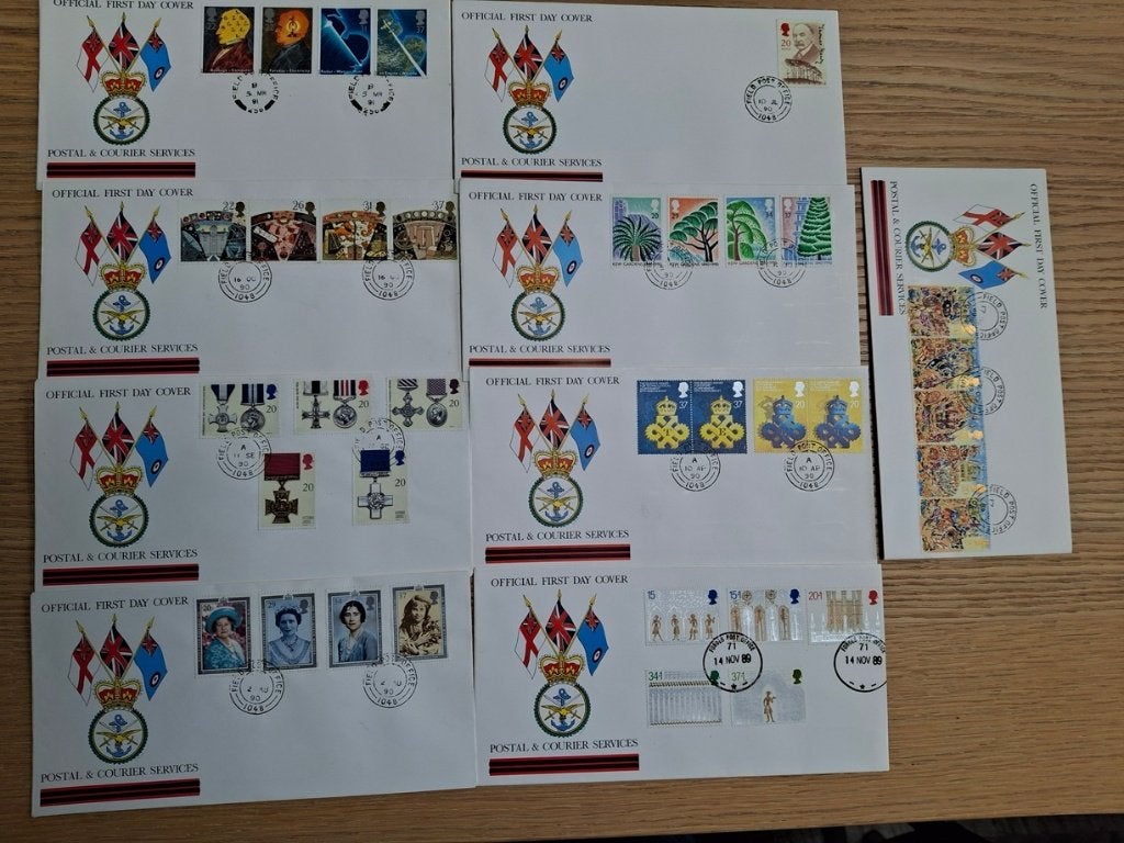 postzegel engeland fdc met veldpost stempel, Verzenden, Gestempeld