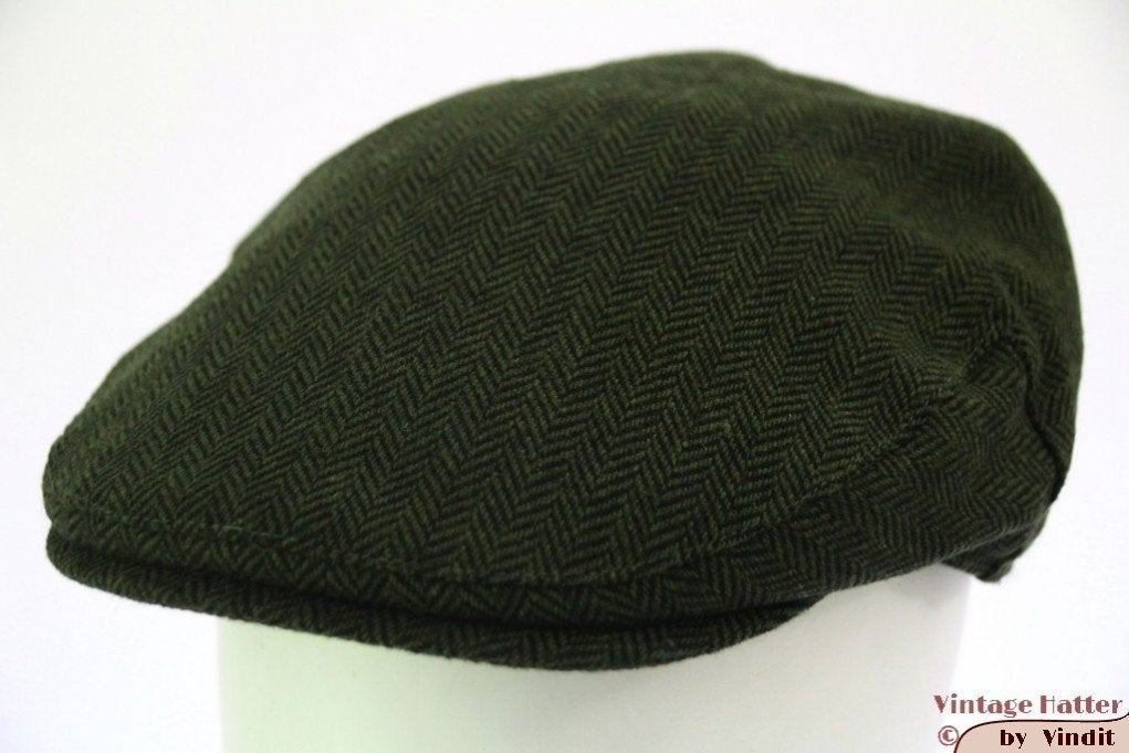 Platte pet Hawkins vissengraat groen, blauw & bruin 58 59 60, Hawkins, Nieuw, Ophalen of Verzenden, Pet