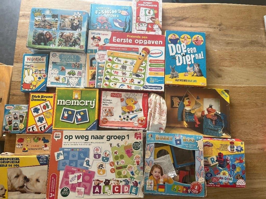 Mooi pakket: 35 puzzels en spellen (3 t/m 6 jaar), Kinderen en Baby's, Speelgoed | Kinderpuzzels, Ophalen, 10 tot 50 stukjes, Zo goed als nieuw
