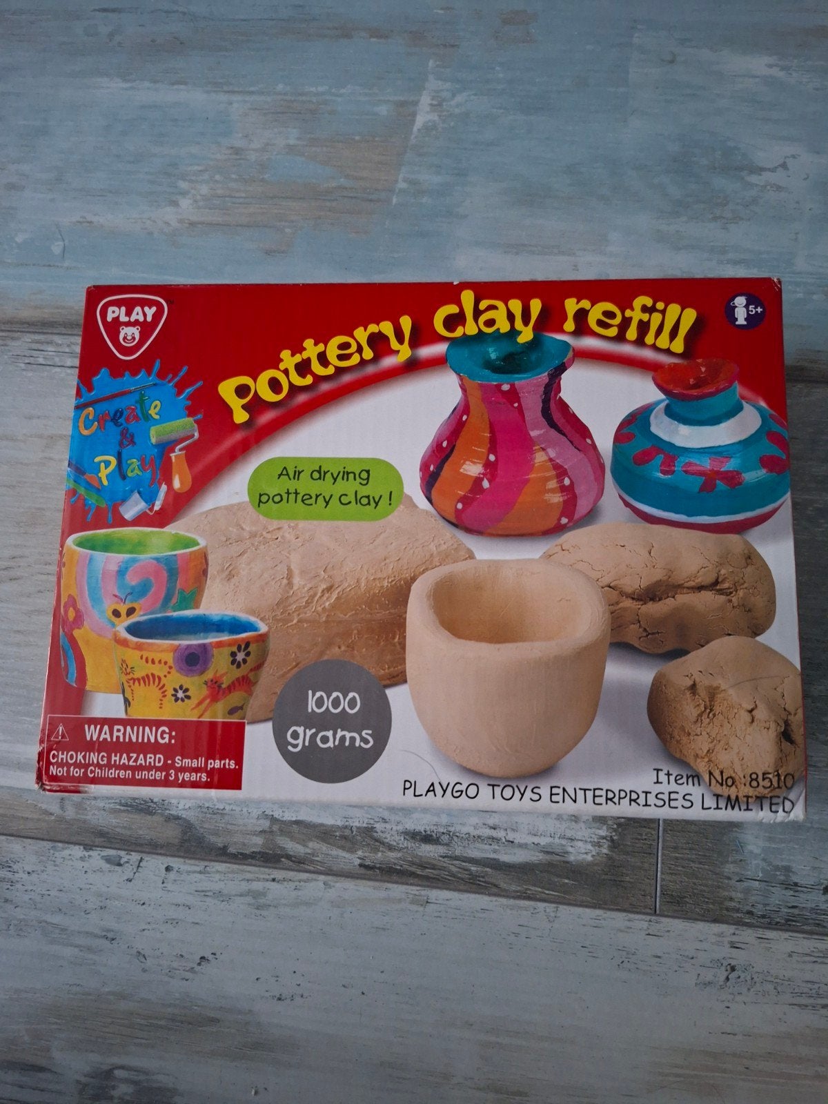 Playgo Pottery Clay Refill - 1000 gram luchtdrogende klei, Ophalen, Nieuw, Knutselset, Overige merken
