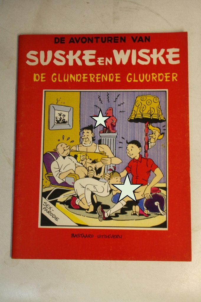 Suske en wiske De Glunderende Gluurder (sexparodie), Eén stripboek, Ophalen of Verzenden, Zo goed als nieuw