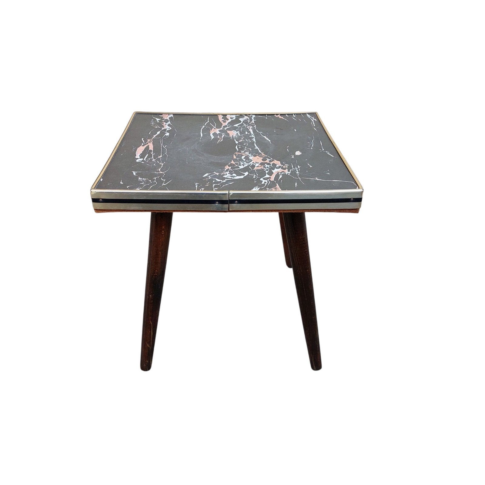 Vintage formica plantentafel, Vintage, Gebruikt, Meerkleurig, Overige materialen