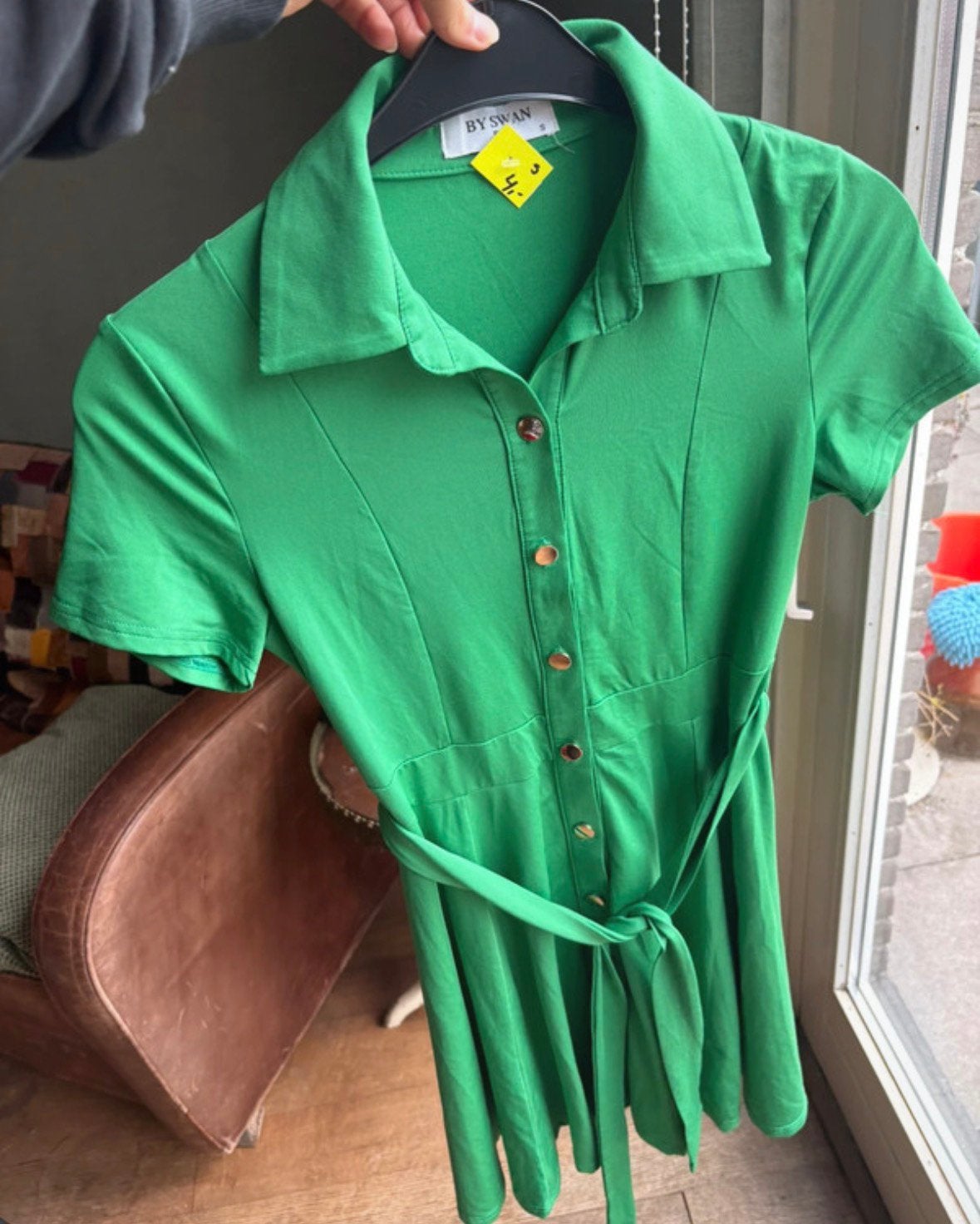 By Swan jurk groen s, Kleding | Dames, Ophalen of Verzenden, Zo goed als nieuw, Groen