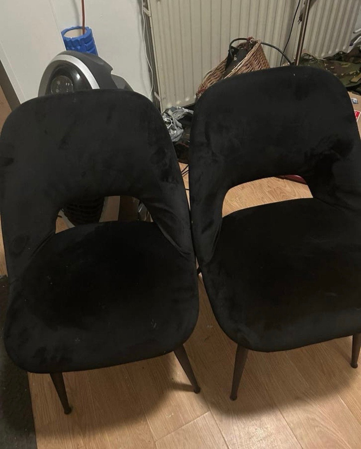 Twee eetkamer stoelen, Ophalen, Zo goed als nieuw, Minder dan 75 cm, 50 tot 75 cm