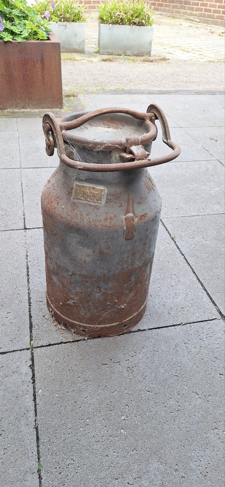 Antieke melkbus - Decoratieve roestige melkkan, Ophalen of Verzenden