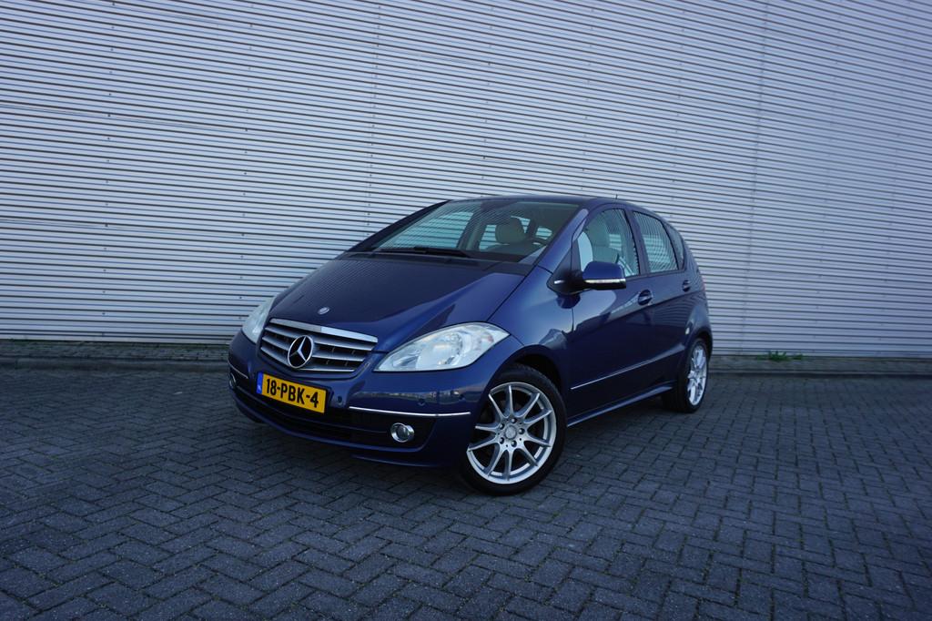 Mercedes-Benz A-Klasse 160 Business Class Elegance AUTOMAAT, Euro 5, 4 cilinders, Blauw, Leder en Stof