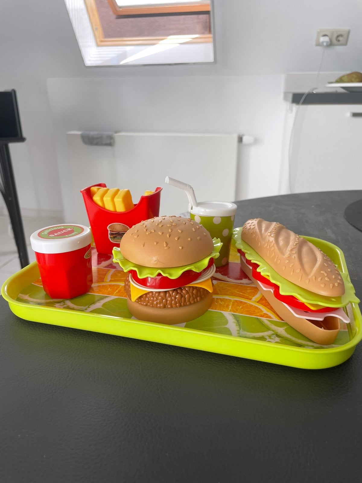 Eten speelgoedset / keuken speelgoed, Ophalen of Verzenden, Zo goed als nieuw, Kunststof, Speelkeuken-accessoire