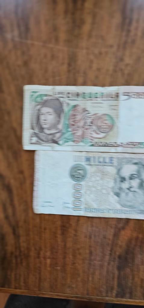 2 bankbiljetten Italië, Postzegels en Munten, Bankbiljetten | Europa | Niet-Eurobiljetten, Verzenden