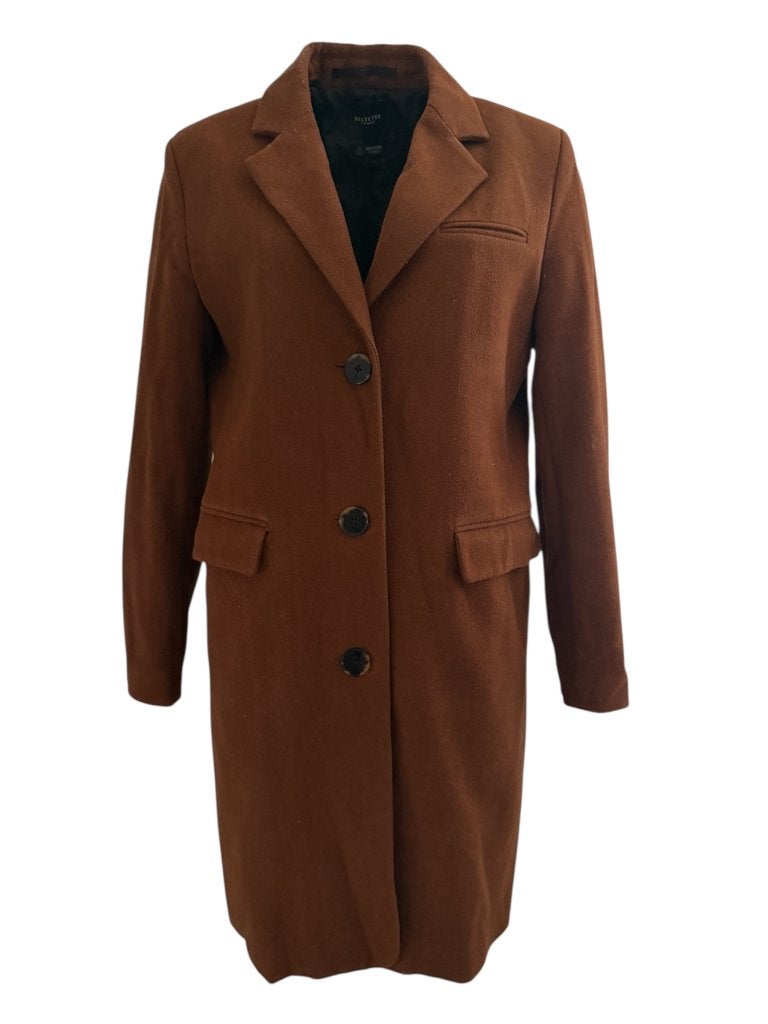 Selected Femme jas M, Kleding | Dames, Jassen | Winter, Maat 38/40 (M), Bruin, Verzenden, Zo goed als nieuw