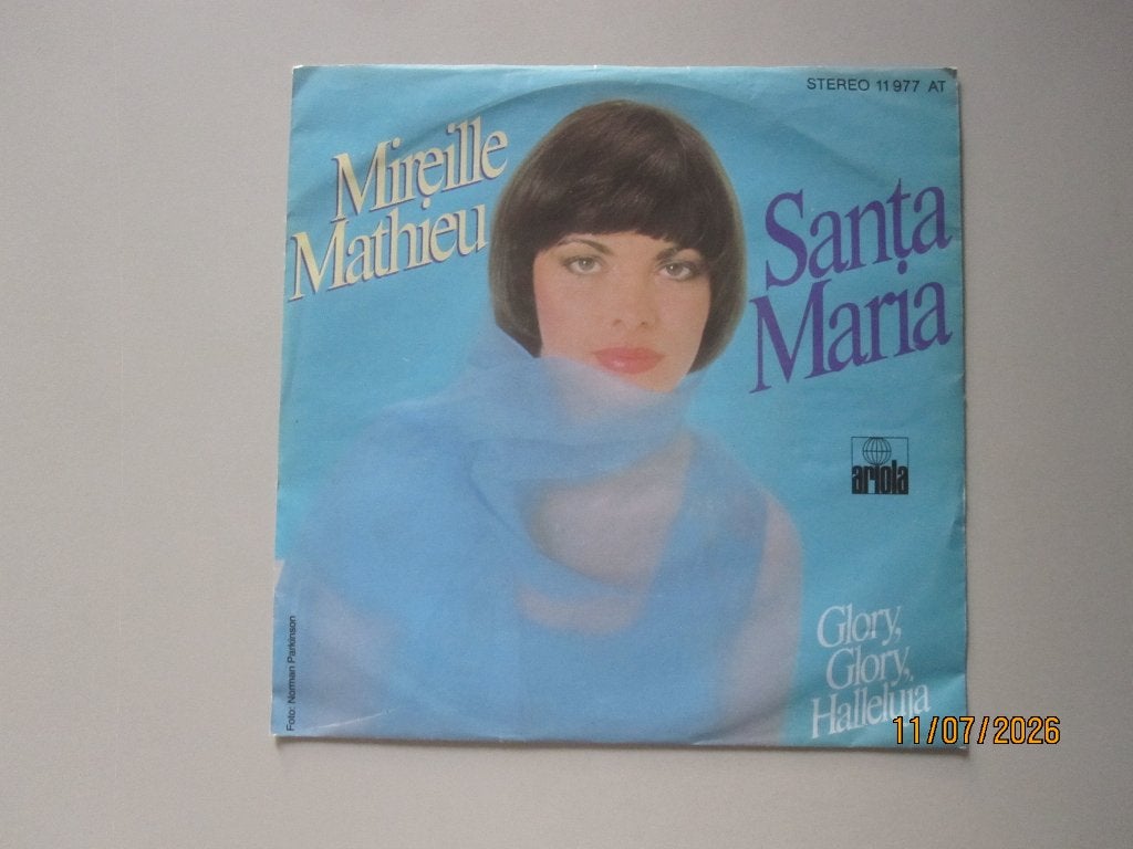MIREILLE MATHIEU -  santa maria - vinyl 7", Gebruikt, 7 inch, Ophalen of Verzenden, Pop