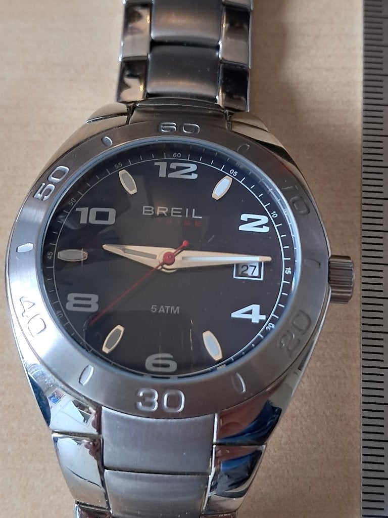 Breil Tribe; nieuw blauw herenhorloge 42mm, Overige merken, Staal, Staal, Polshorloge