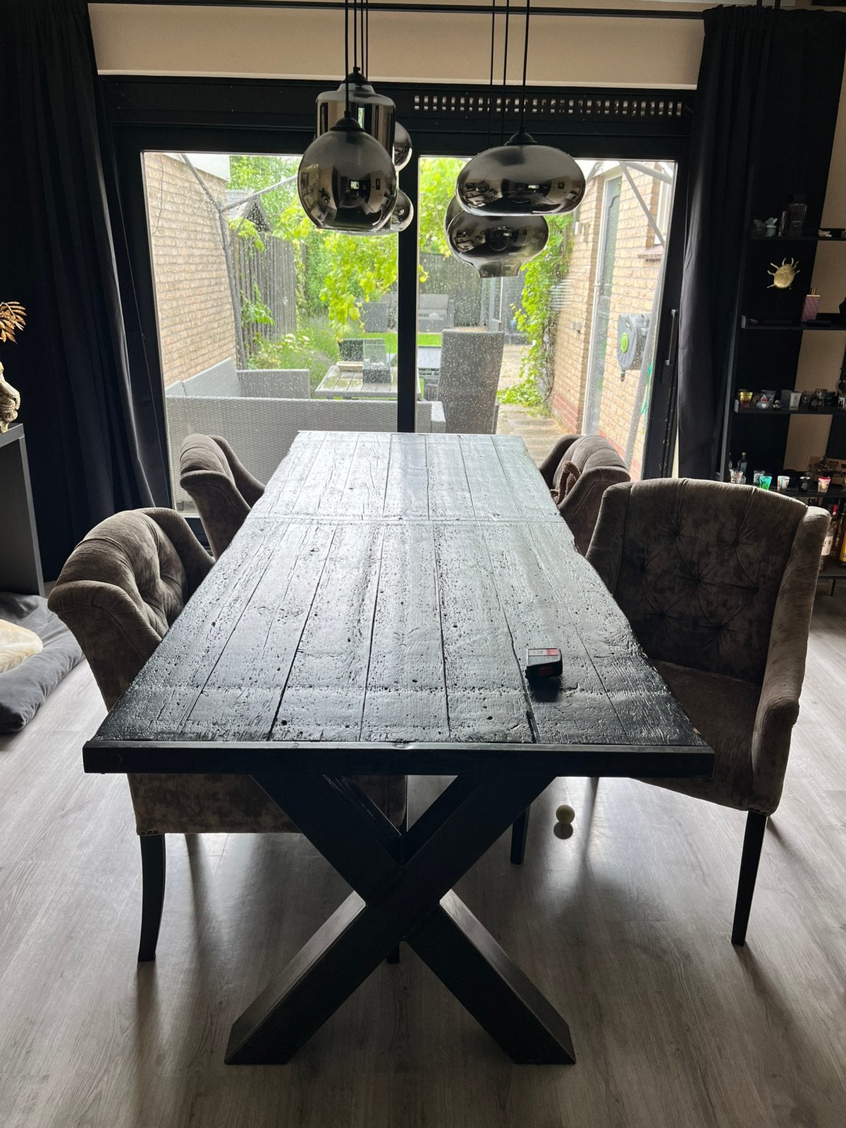 Eettafel t.e.a. bod ruilen mag ook, 200 cm of meer, Zo goed als nieuw, Rechthoekig, 50 tot 100 cm