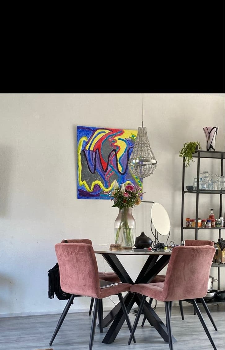 4 x roze eetkamerstoel totaal €58, Gebruikt, Overige kleuren, Ophalen of Verzenden, Vier