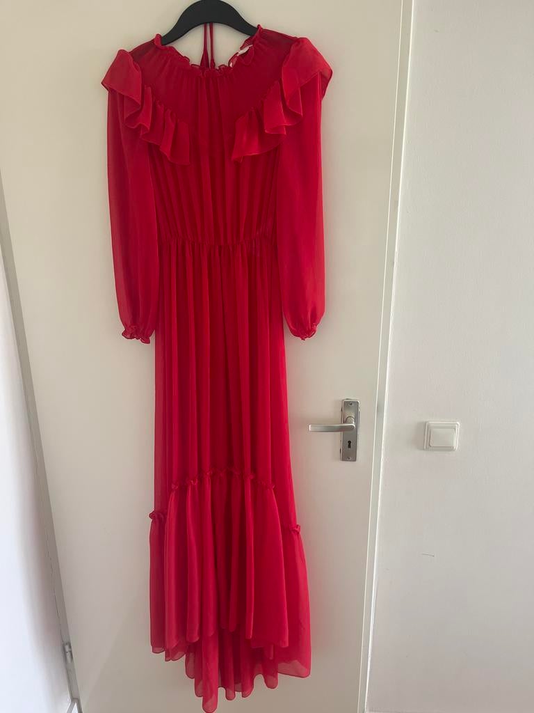 Nieuwe Maje jurk maat 38 met rode onderjurk, Ophalen of Verzenden, Nieuw, Maat 38/40 (M), Rood