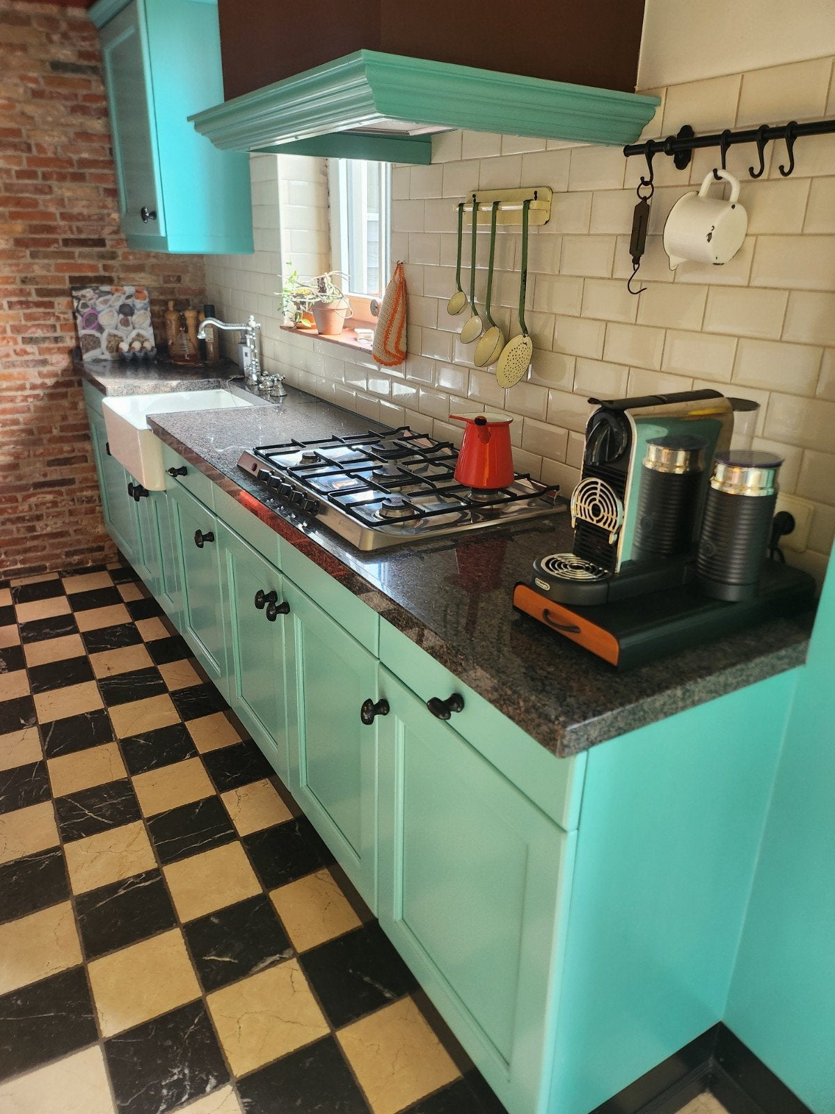 Complete keuken met granieten blad en apparatuur, Ophalen, Gebruikt, 60 cm of meer, Inbouw