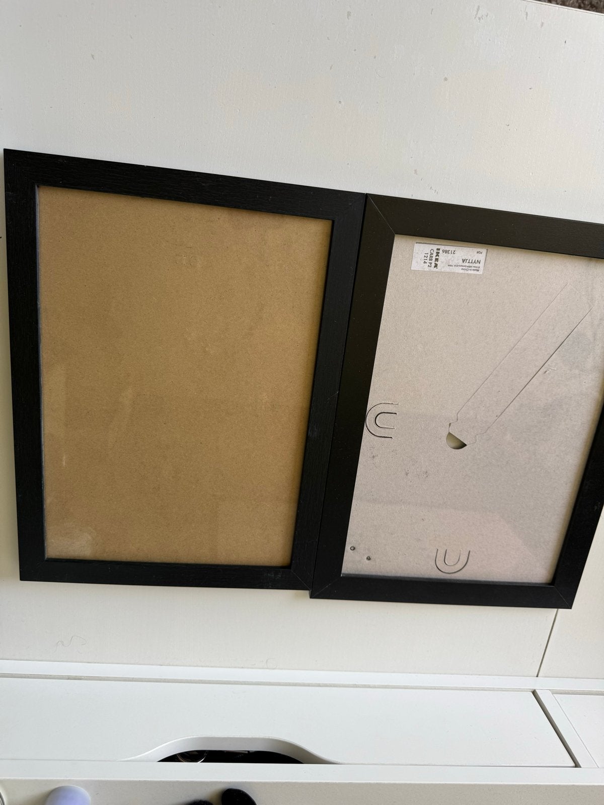 Set van 3 fotolijsten (2 zwart, 1 wit), Gebruikt, Ophalen of Verzenden, Fotolijst, Meerkleurig
