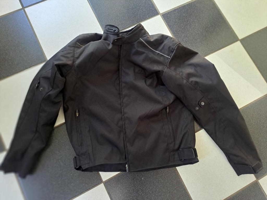 Zwarte motorjas van textiel, Motoren, Kleding | Motorkleding, Ophalen of Verzenden, Tweedehands, Heren, Jas | textiel