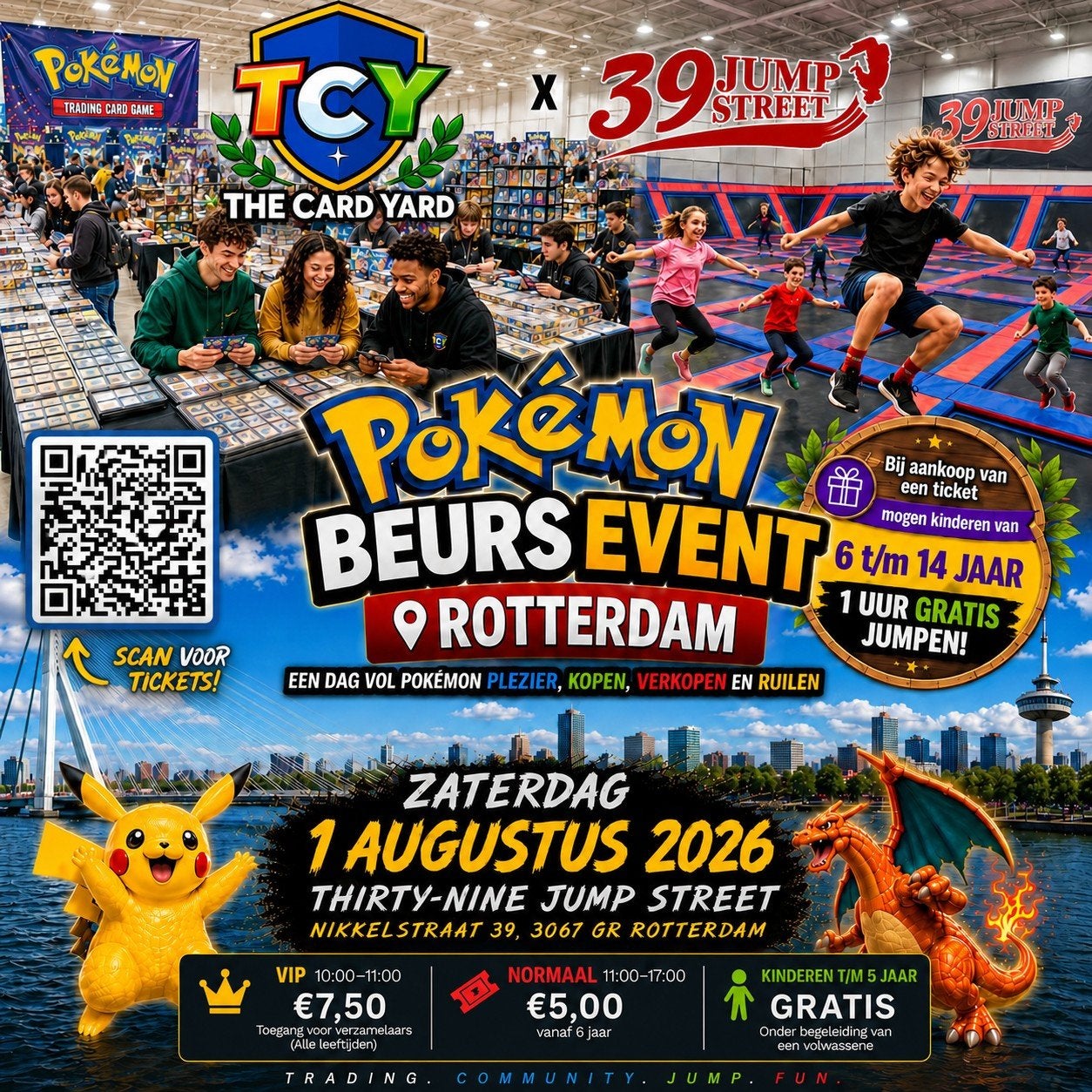 Pokémon Beurs Rotterdam – Zat. 1 aug. 2026 | Tickets te koop, Ophalen of Verzenden, Nieuw