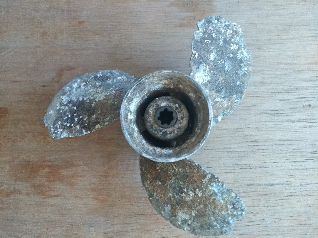 propeller voor buitenboordmotor - Yamaha 8pk - gecorrodeerd, Ophalen of Verzenden, Gebruikt, Motor en Techniek