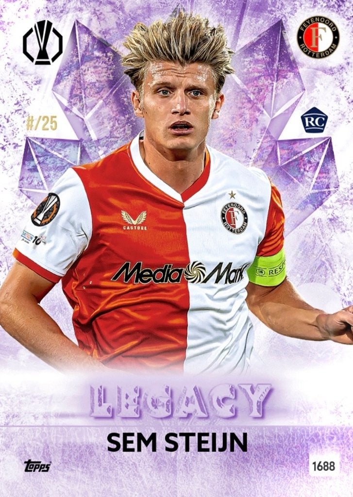 Sem Steijn Topps Rookie Legacy /25, Verzenden, Zo goed als nieuw, Feyenoord, Spelerskaart