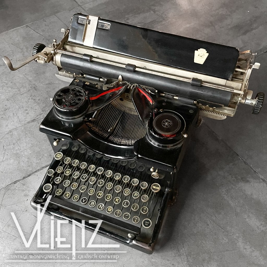 Vintage, brocante zwarte Royal typemachine met vensters, Diversen, Typemachines, Ophalen, Gebruikt, -, -