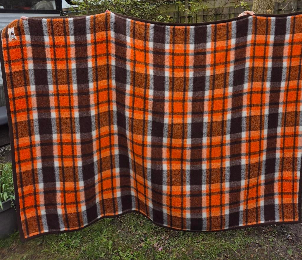 Vintage XL Dralon deken, Huis en Inrichting, Woonaccessoires | Plaids en Woondekens, Gebruikt, Ophalen of Verzenden