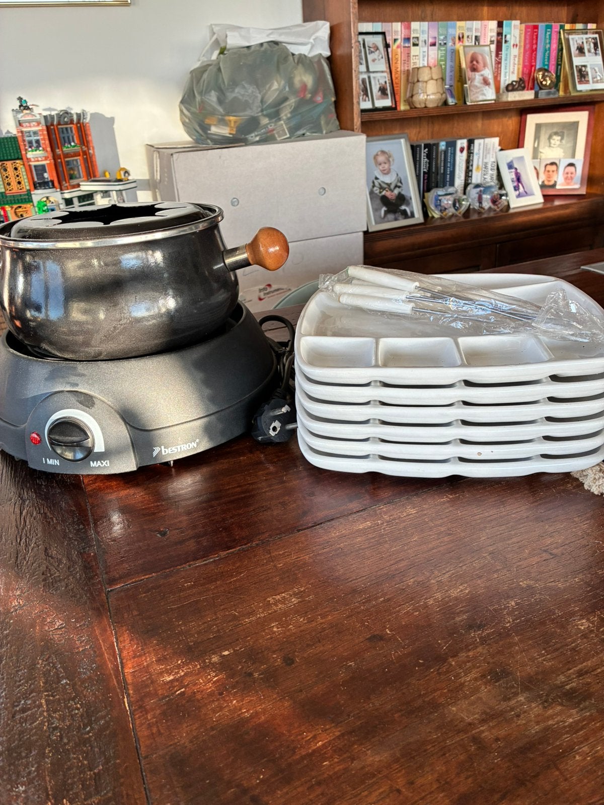 Electrische fondue plus borden, Ophalen, Nieuw, Elektrisch, Fonduepan
