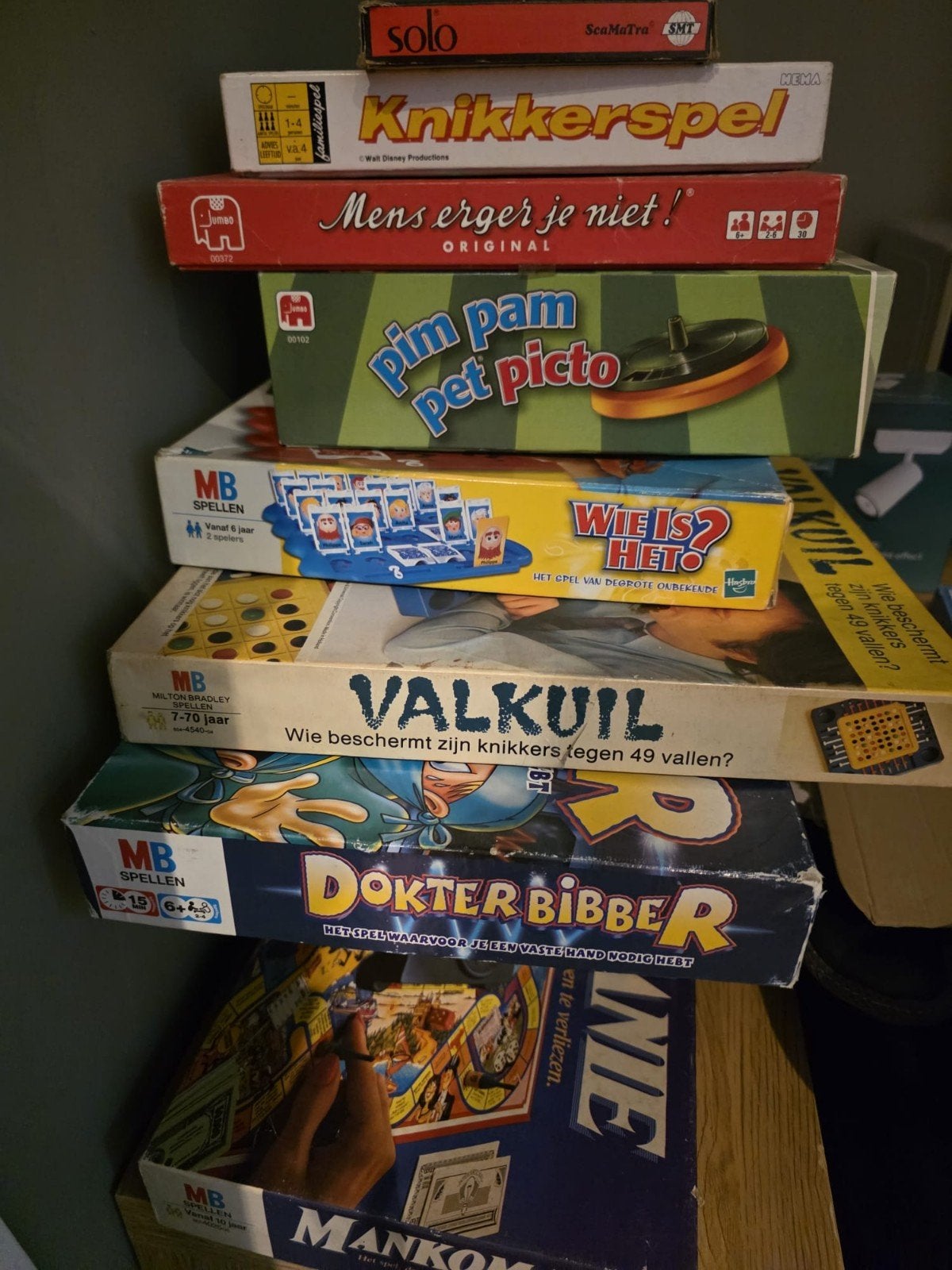Div. Bordspellen: Mens Erger Je Niet!, Wie is het? en meer, Vijf spelers of meer, Ophalen of Verzenden, Gebruikt, Jumbo, Hasbro, MB Spellen, Milton Bradley, NEMA