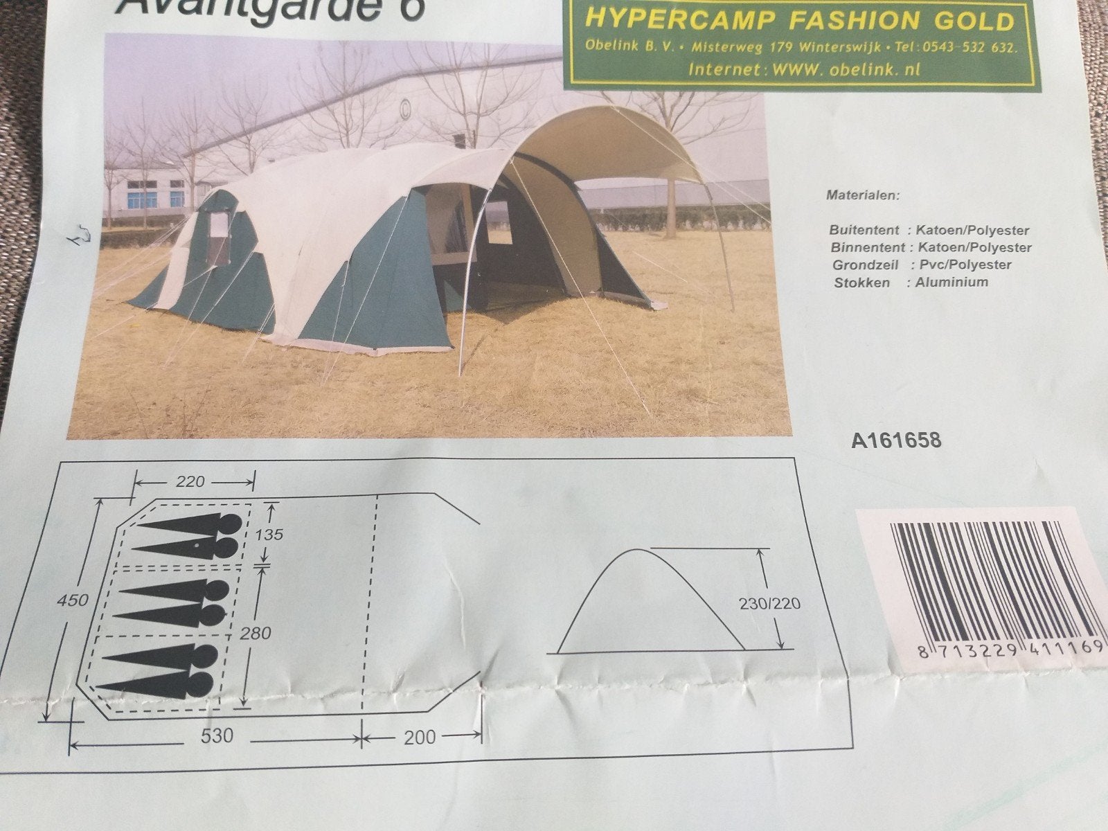 Avantgarde 6 personen tent, Ophalen, Zo goed als nieuw, Tot en met 6