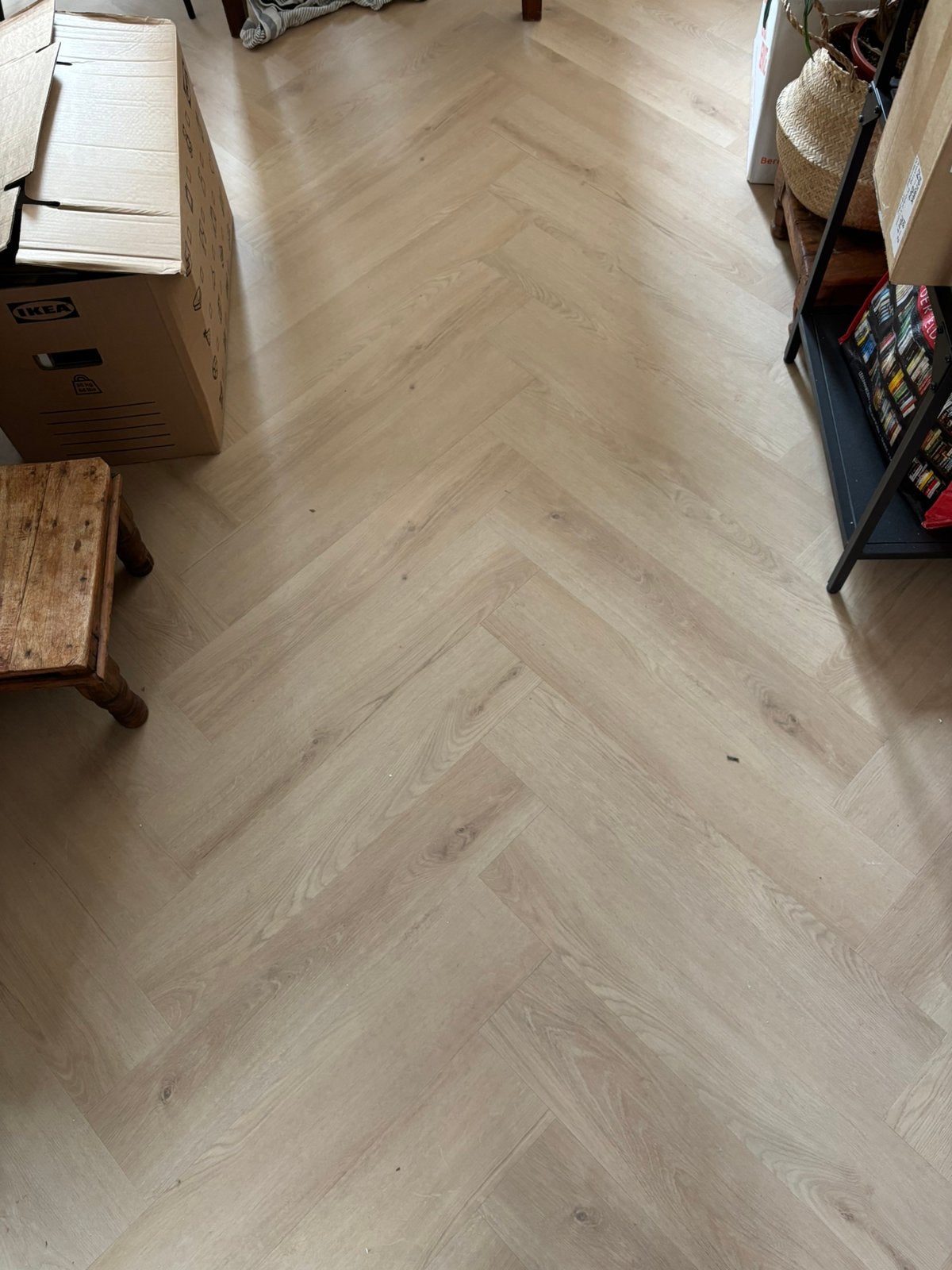 Visgraat XL Vloer (7x2.345m2), Huis en Inrichting, Ophalen, Zo goed als nieuw, 75 m² of meer, Laminaat