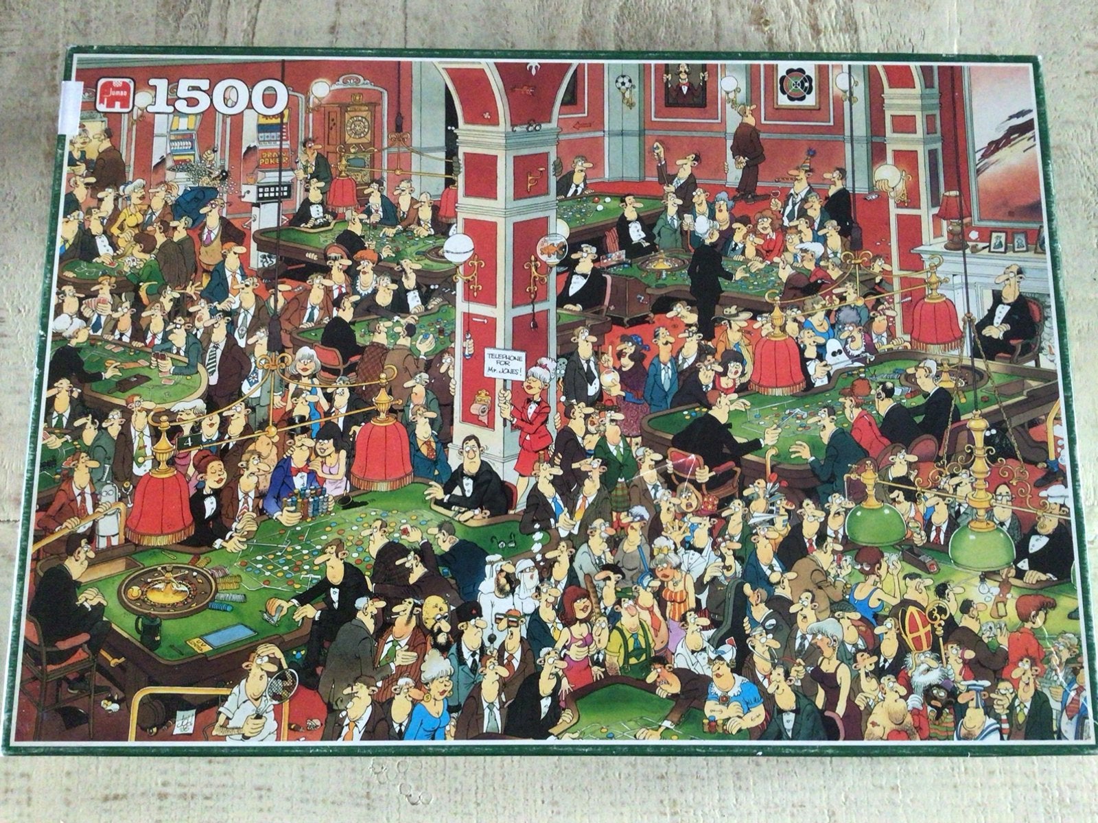 J v Haasteren crazy casino 1500 stukjes, Hobby en Vrije tijd, Ophalen of Verzenden, 500 t/m 1500 stukjes, Gebruikt, Legpuzzel
