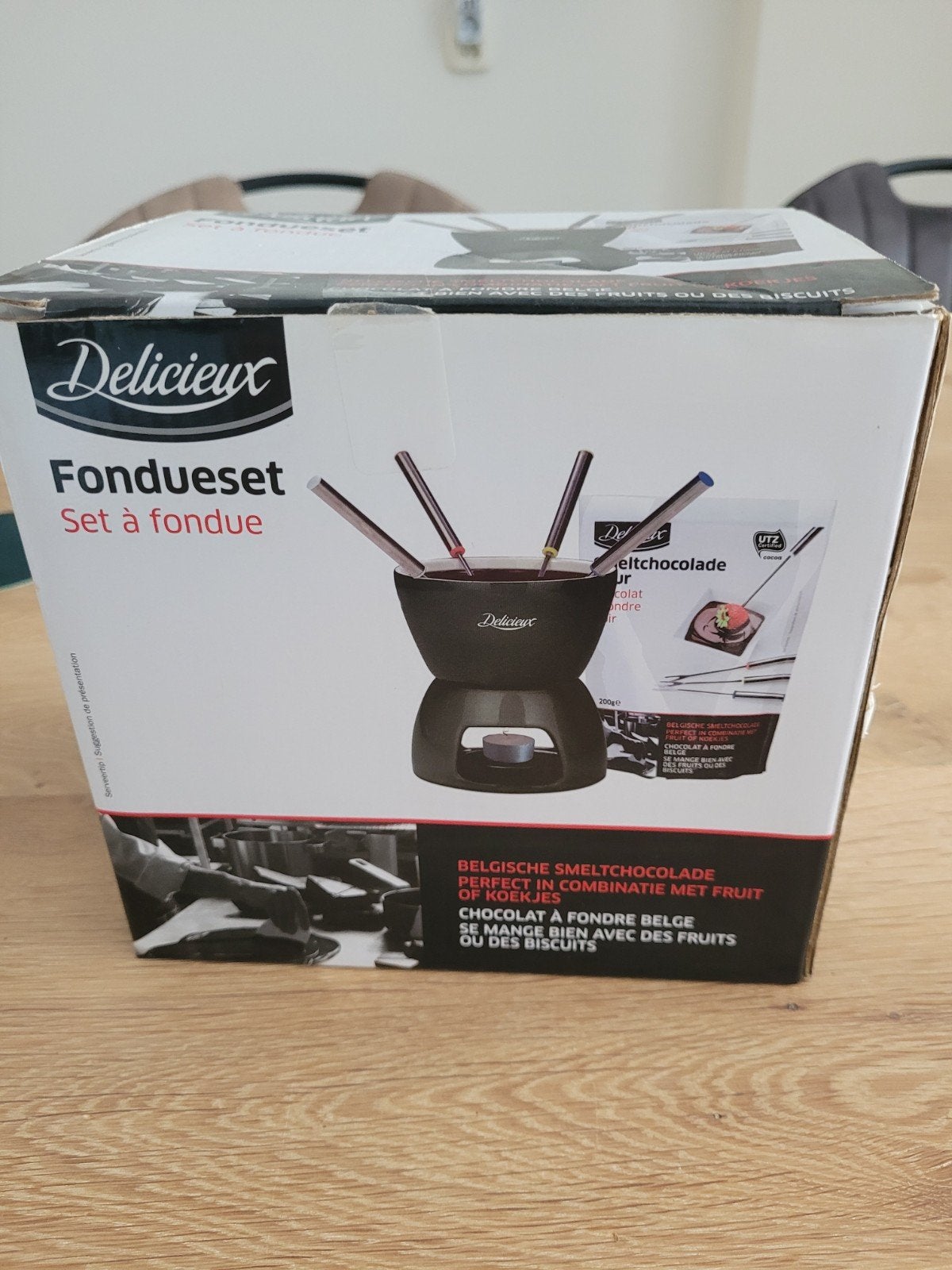 Delicieux Fondueset - Chocoladefondue, Ophalen of Verzenden, Nieuw, Waxinelicht, Fondueset