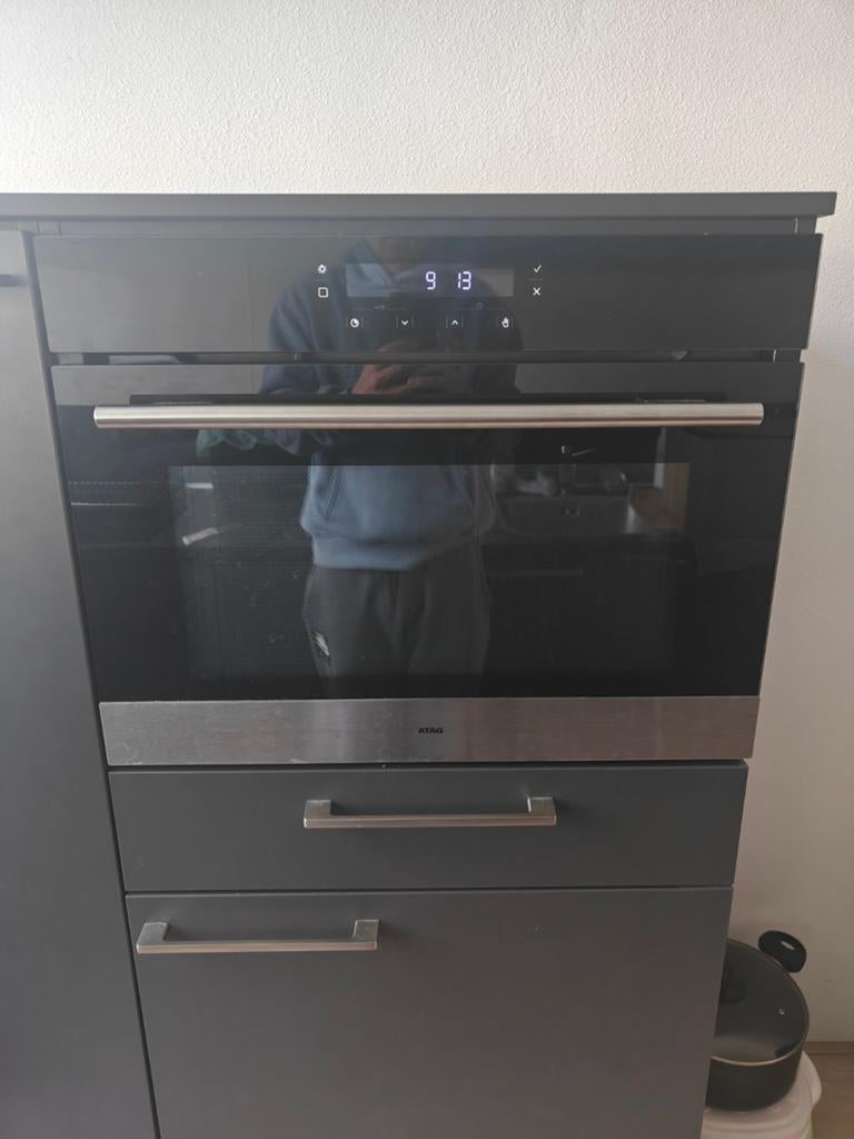 ATAG CX4411A Combi-oven - in goede staat, Ophalen, 45 tot 50 cm, Draaiplateau, 45 tot 60 cm