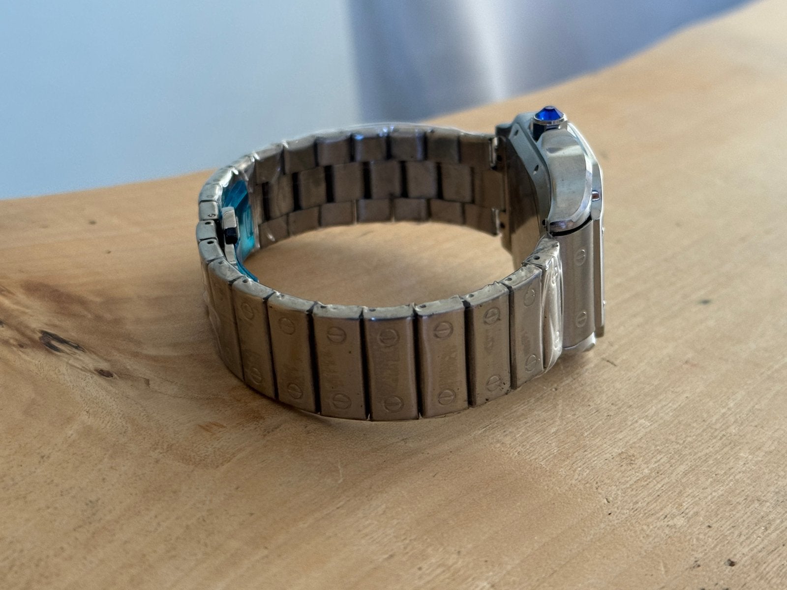 Cartier Santos automaat, Staal, Staal, Polshorloge, Nieuw